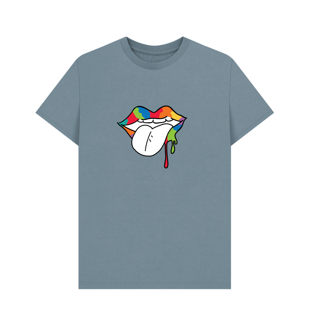 Stone Blue Printed T-shirt