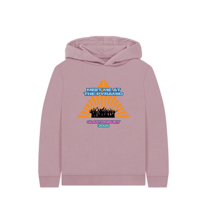 Mauve Printed Kids Hoodie