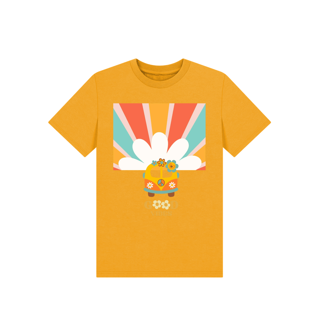 Mustard Printed Kids T-Shirt