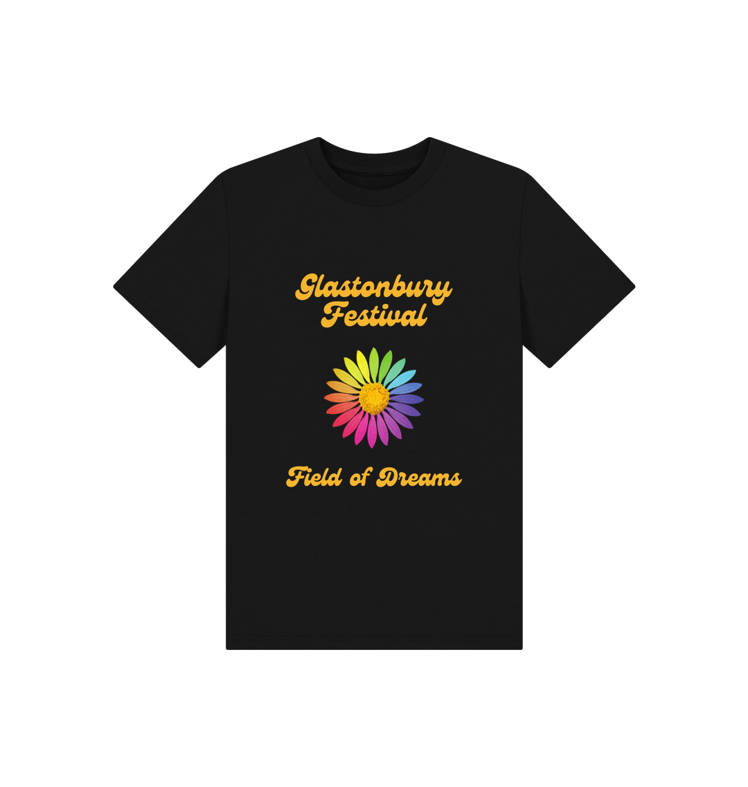 Black Printed Kids T-Shirt