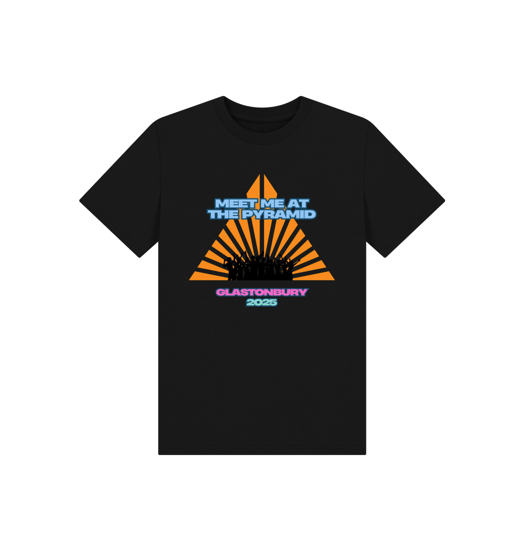 Black Printed Kids T-Shirt