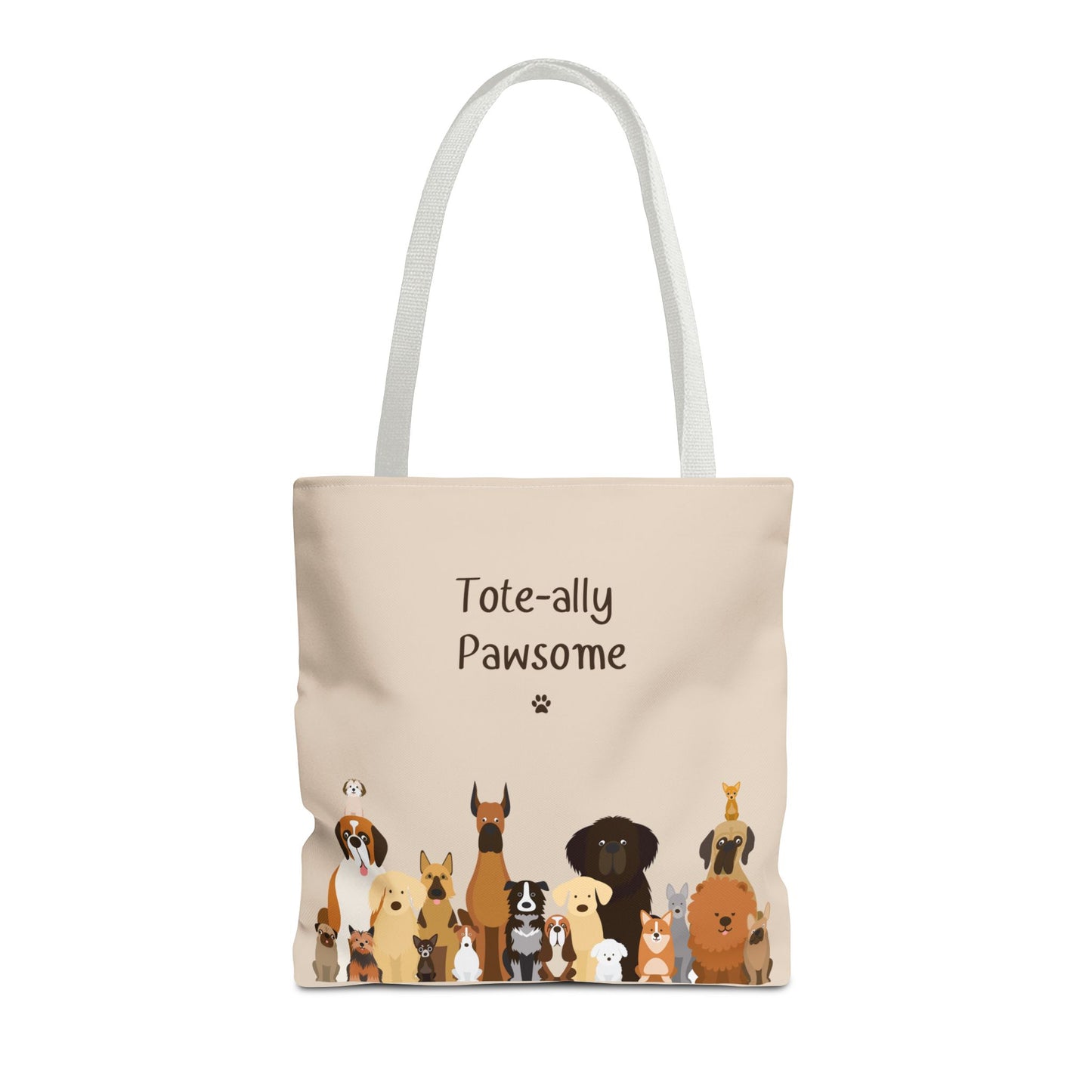 The Woof Pack Collection: Tote-ally Pawsome Tote Bag (Almond)