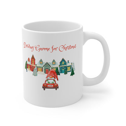 Driving Gnome for Christmas Mug