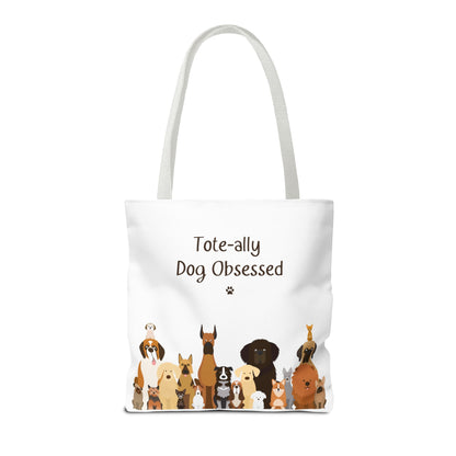 The Woof Pack Collection: Tote-ally Dog Obsessed Tote Bag (White)