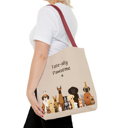 The Woof Pack Collection: Tote-ally Pawsome Tote Bag (Almond)