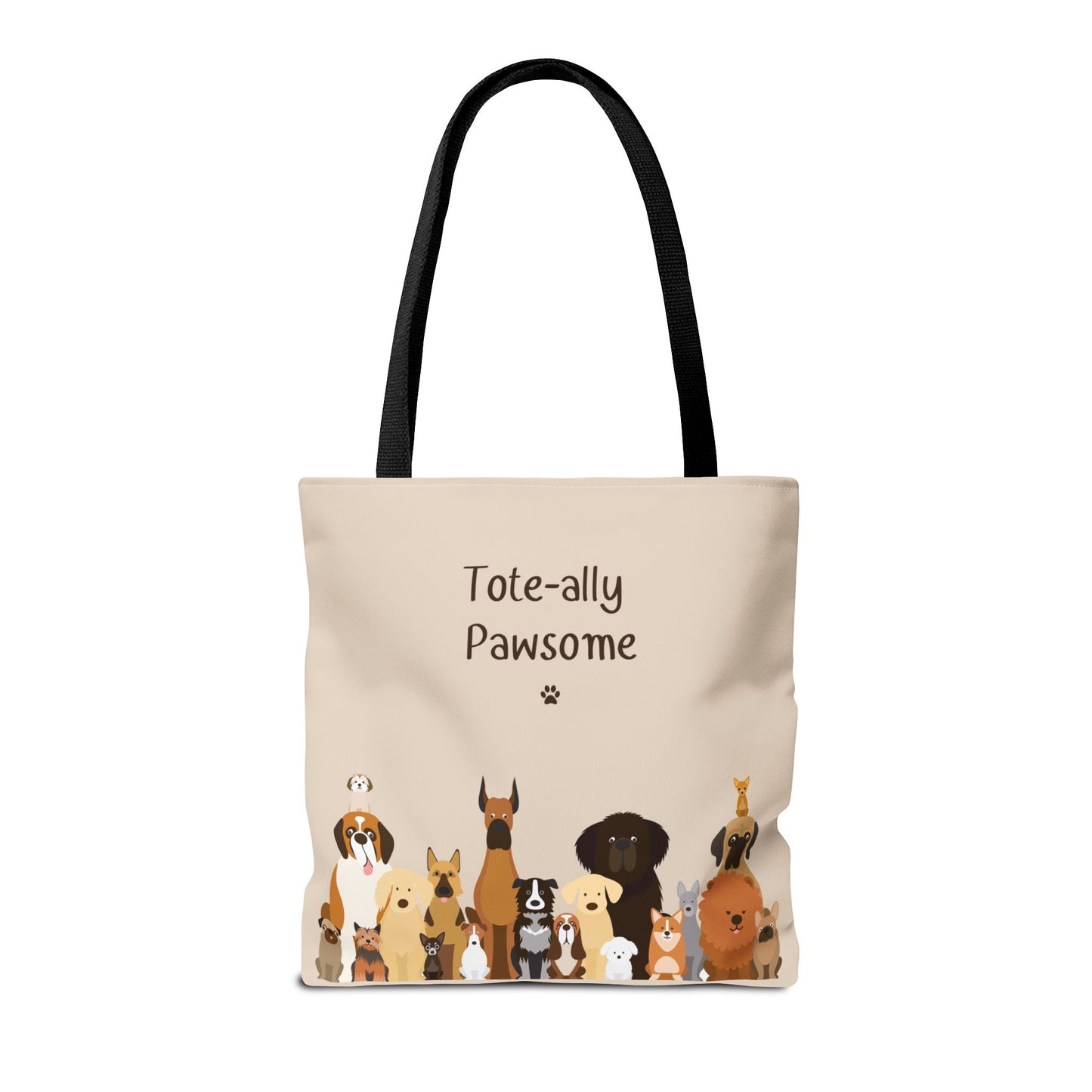 The Woof Pack Collection: Tote-ally Pawsome Tote Bag (Almond)