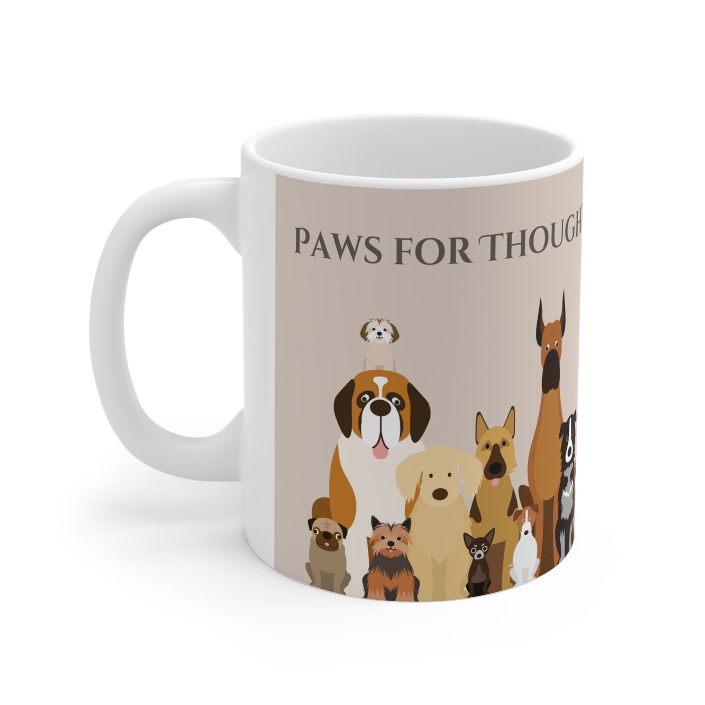 The Woof Pack Collection: 'Paws For Thought' Ceramic Mug