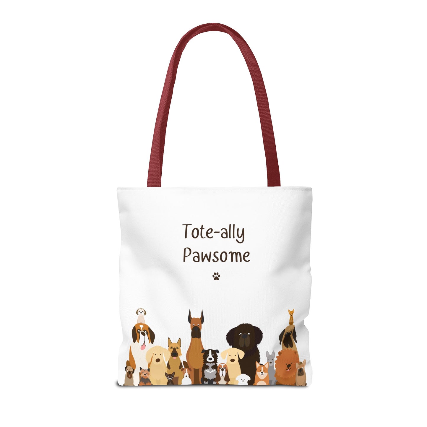 The Woof Pack Collection: Tote-ally Pawsome Tote Bag (White)