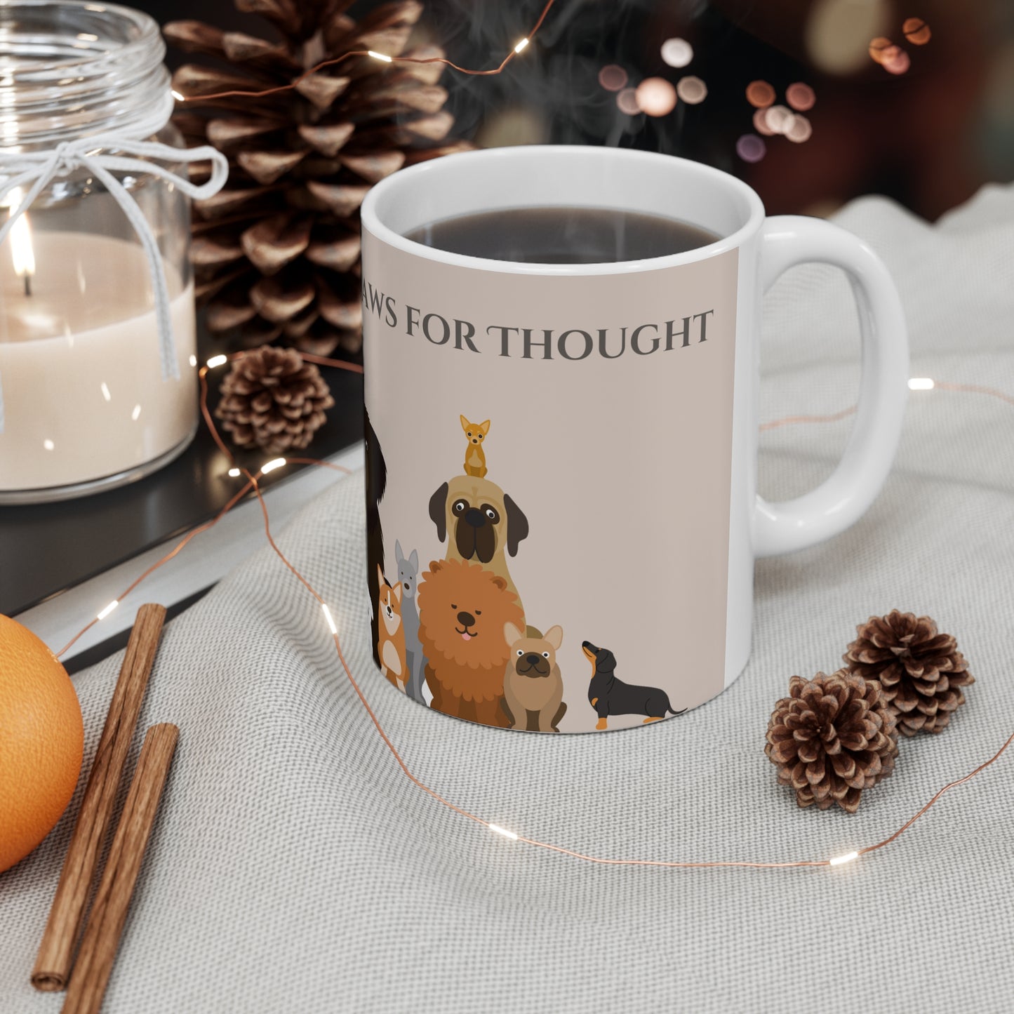 The Woof Pack Collection: 'Paws For Thought' Ceramic Mug