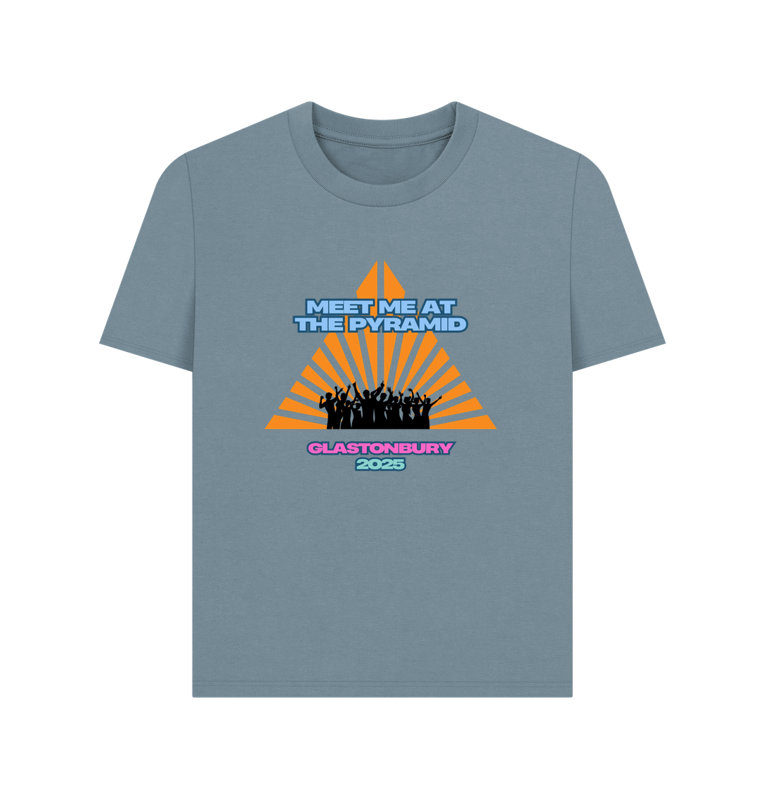 Stone Blue Printed T-shirt