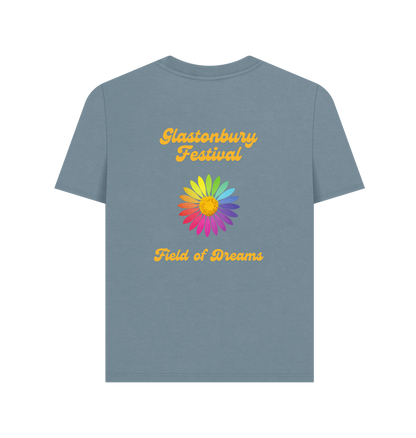 Stone Blue Printed T-shirt