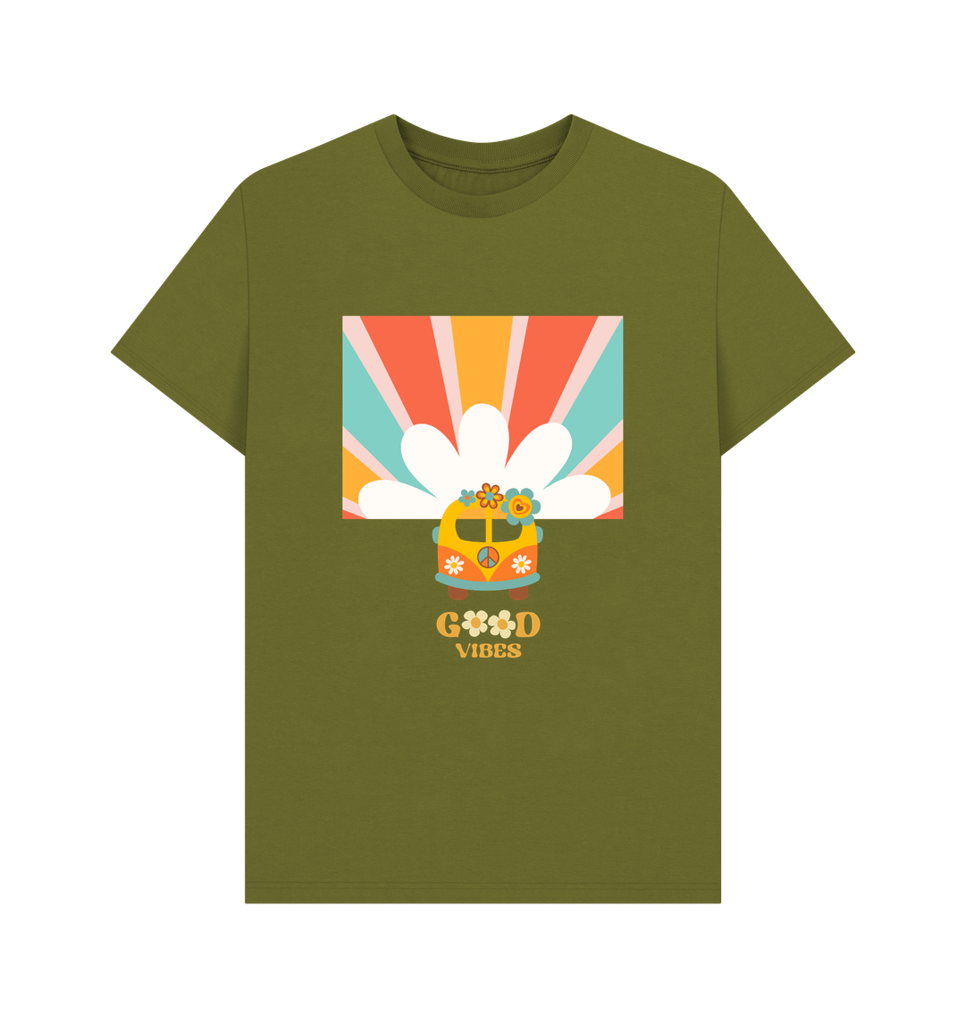 Moss Green Printed T-shirt