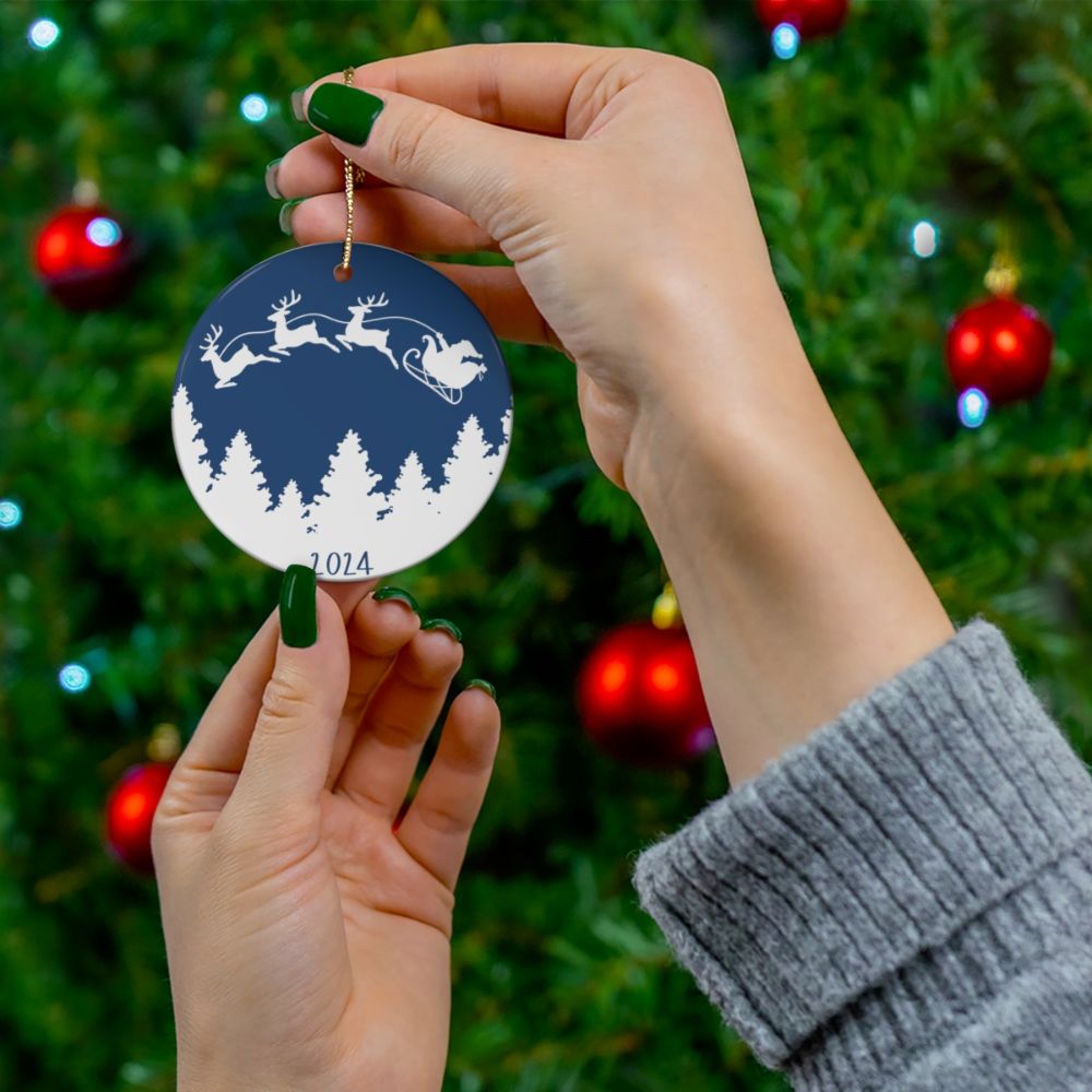 Blue Santa Scene