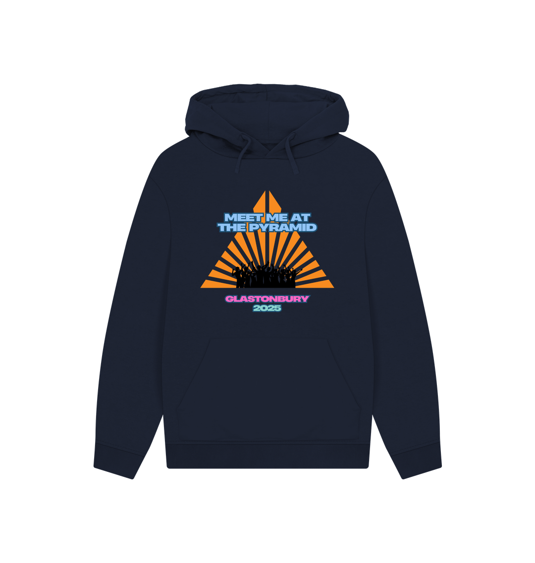 Navy Printed Hoody