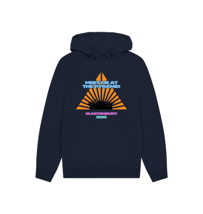 Navy Printed Hoody