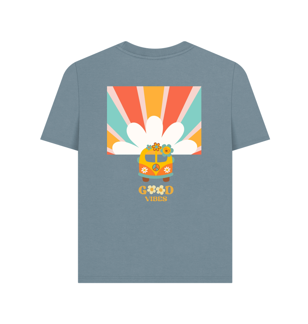 Stone Blue Printed T-shirt