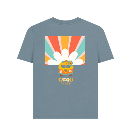 Stone Blue Printed T-shirt