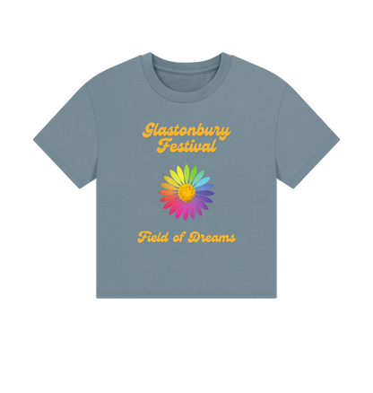 Stone Blue Printed T-shirt