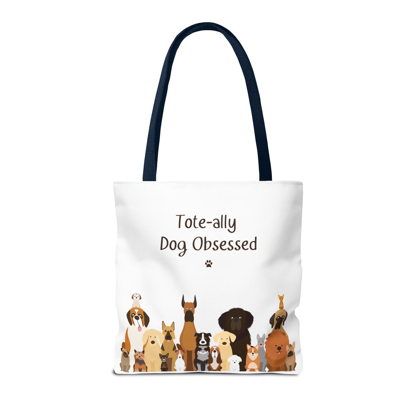 The Woof Pack Collection: Tote-ally Dog Obsessed Tote Bag (White)