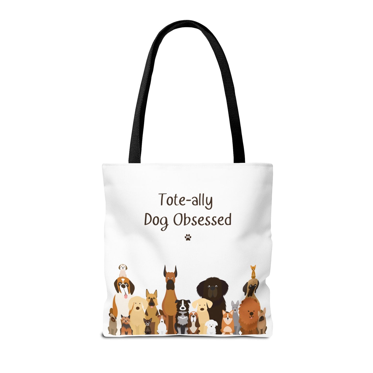 The Woof Pack Collection: Tote-ally Dog Obsessed Tote Bag (White)