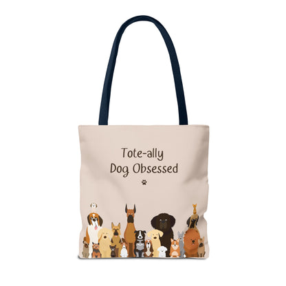 The Woof Pack Collection: Tote-ally Dog Obsessed Tote Bag (Almond)