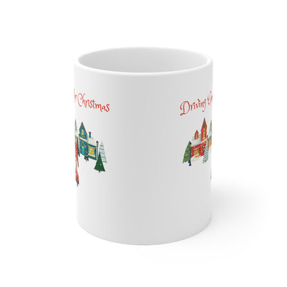 Driving Gnome for Christmas Mug
