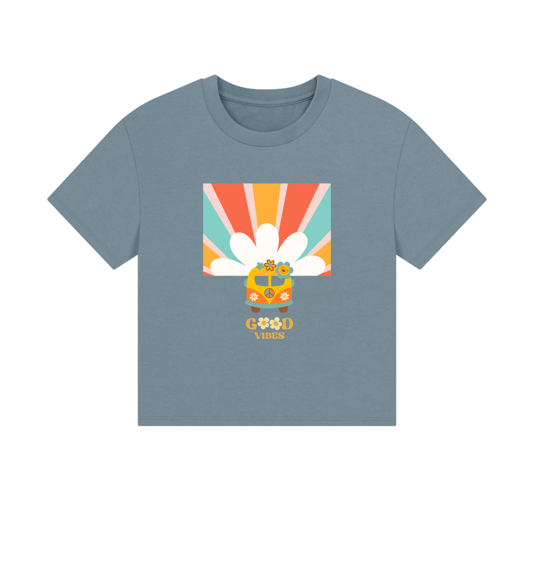 Stone Blue Printed T-shirt