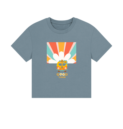 Stone Blue Printed T-shirt