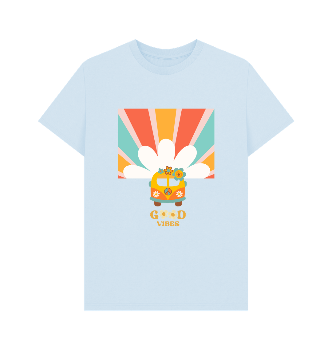 Sky Blue Printed T-shirt