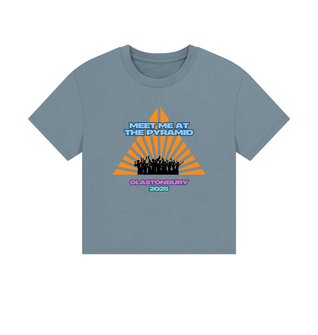 Stone Blue Printed T-shirt