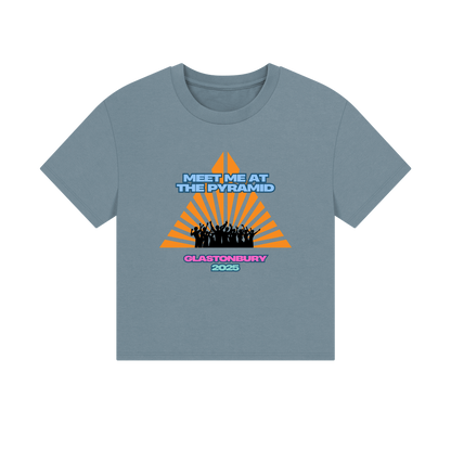 Stone Blue Printed T-shirt