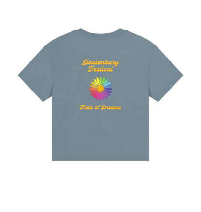 Stone Blue Printed T-shirt