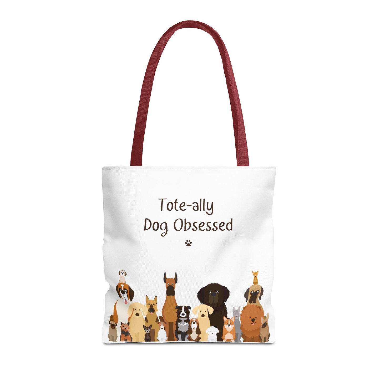 The Woof Pack Collection: Tote-ally Dog Obsessed Tote Bag (White)