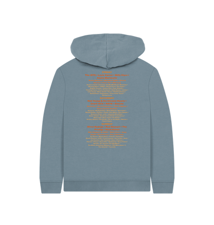 Stone Blue Printed Kids Hoodie