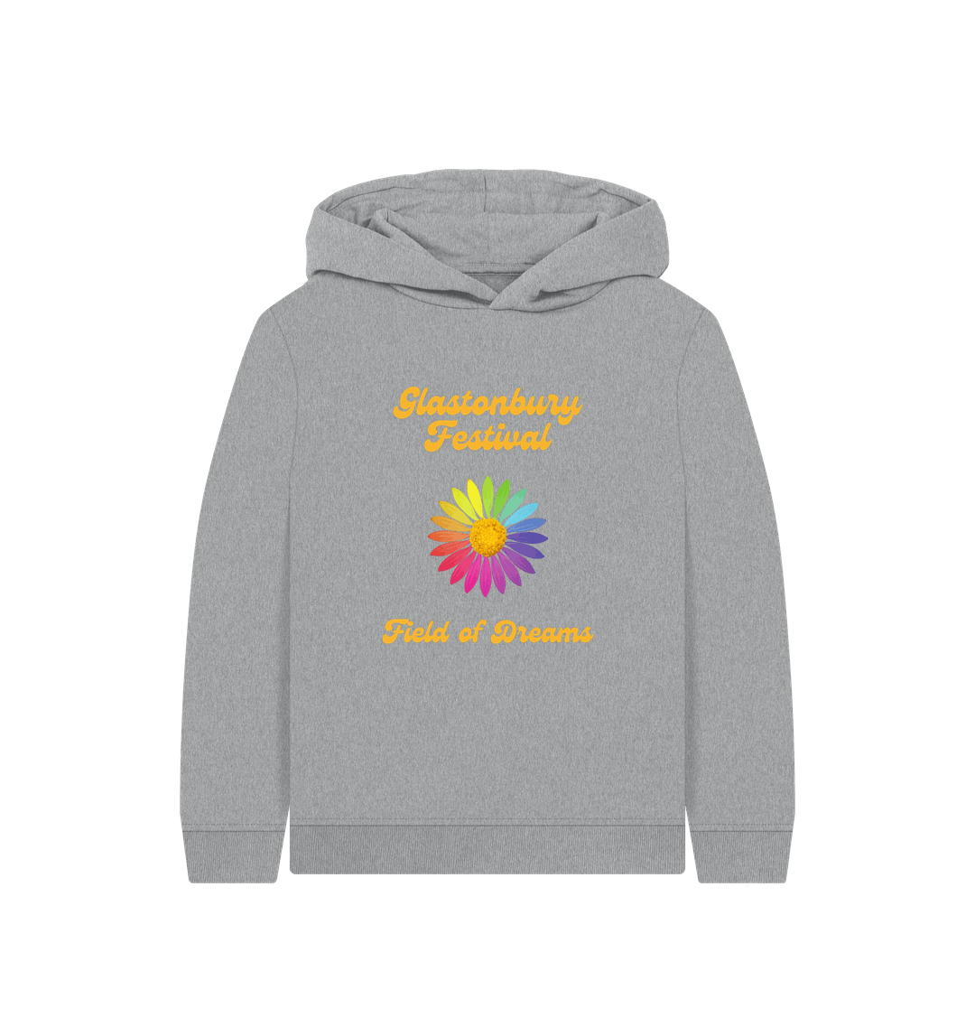 Athletic Grey Printed Kids Hoodie