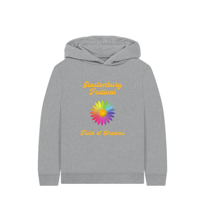 Athletic Grey Printed Kids Hoodie