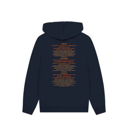 Navy Printed Hoody