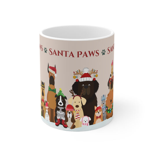 The Woof Pack Collection: 'Santa Paws' Ceramic Mug