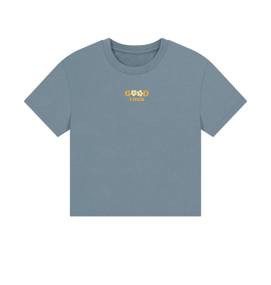 Stone Blue Printed T-shirt