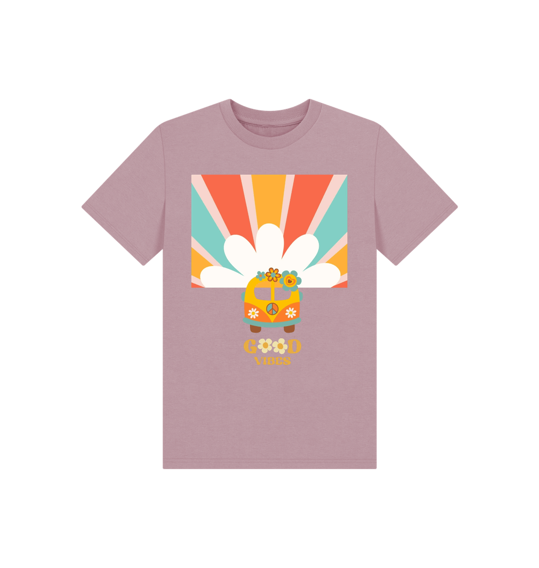 Mauve Printed Kids T-Shirt