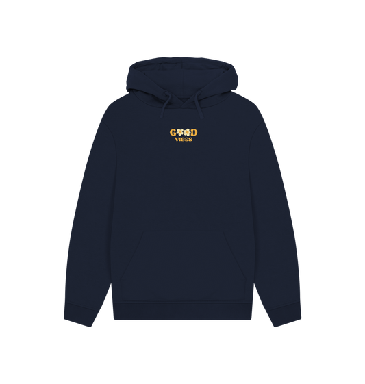 Navy Printed Hoody