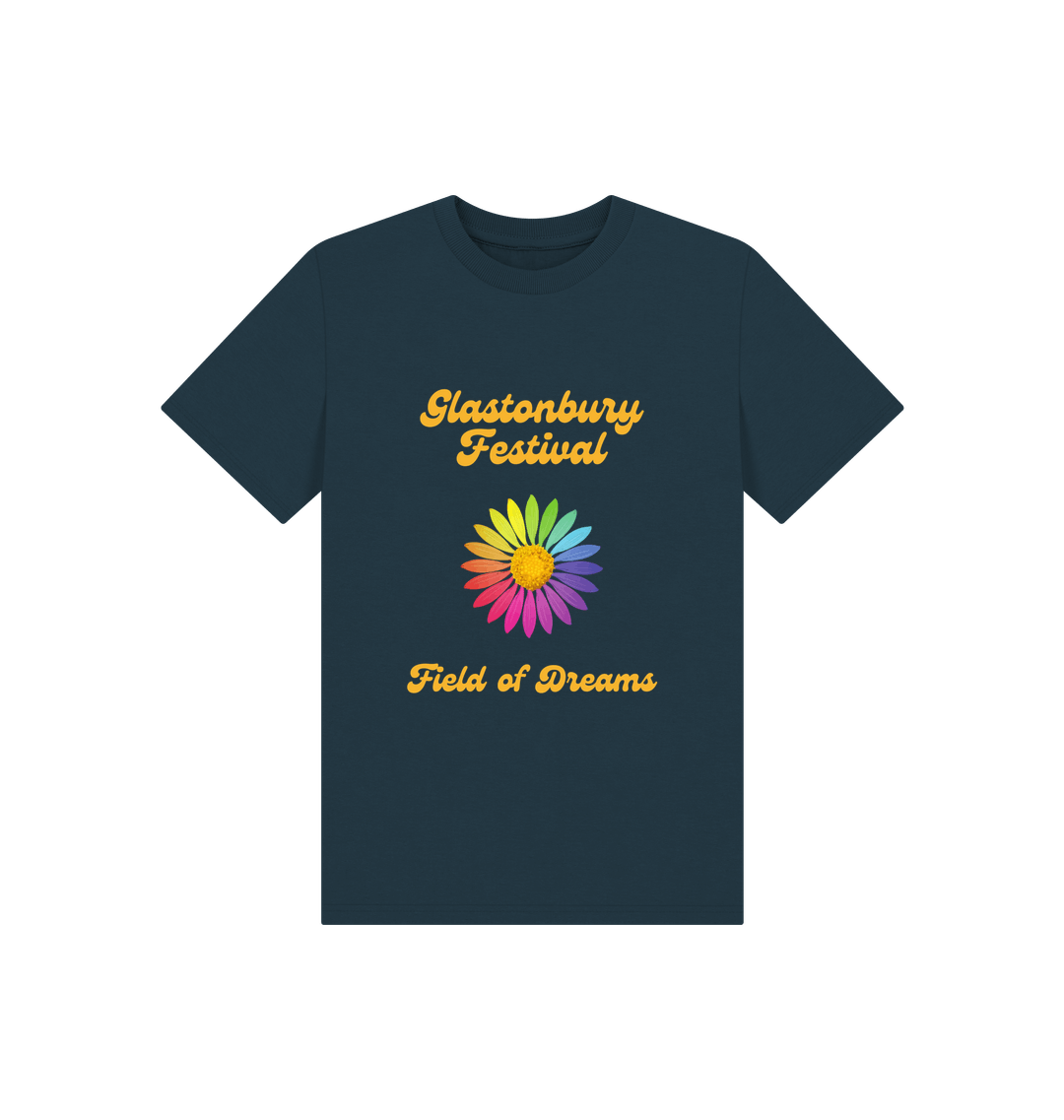 Denim Blue Printed Kids T-Shirt