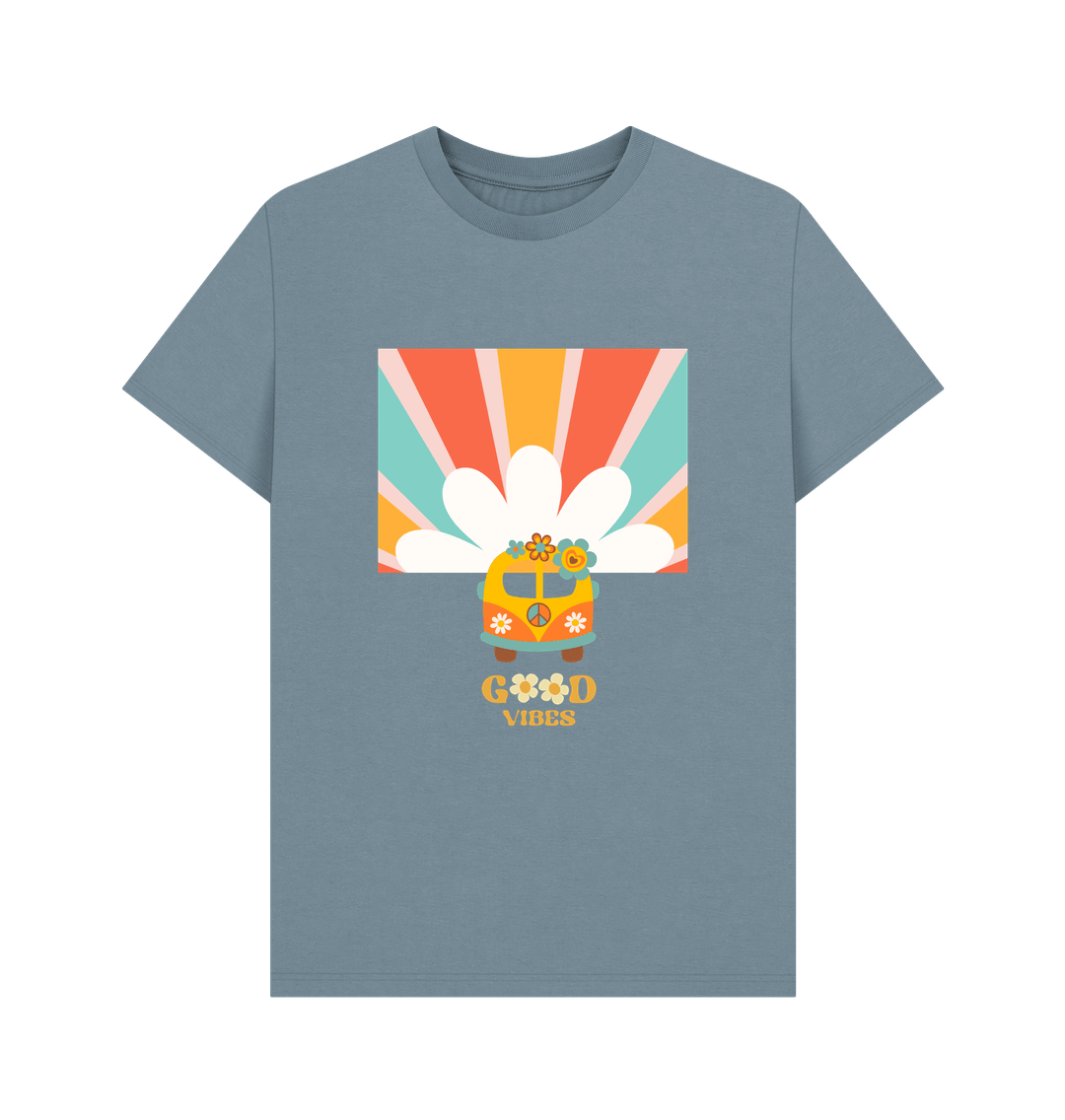 Stone Blue Printed T-shirt