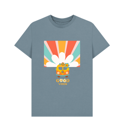 Stone Blue Printed T-shirt