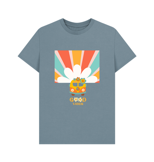 Stone Blue Printed T-shirt