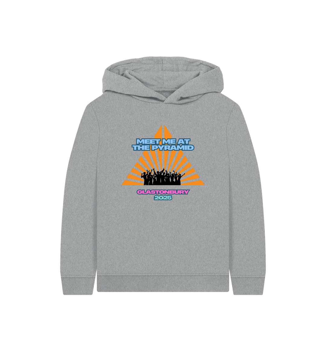 Athletic Grey Printed Kids Hoodie