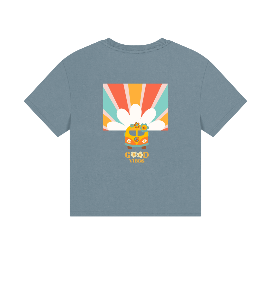 Stone Blue Printed T-shirt