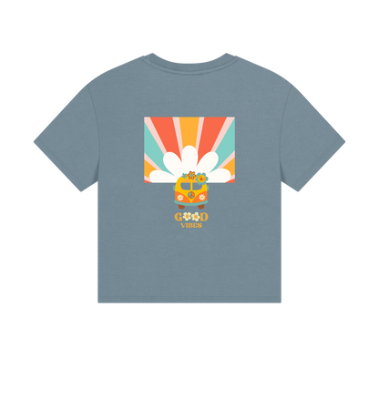 Stone Blue Printed T-shirt