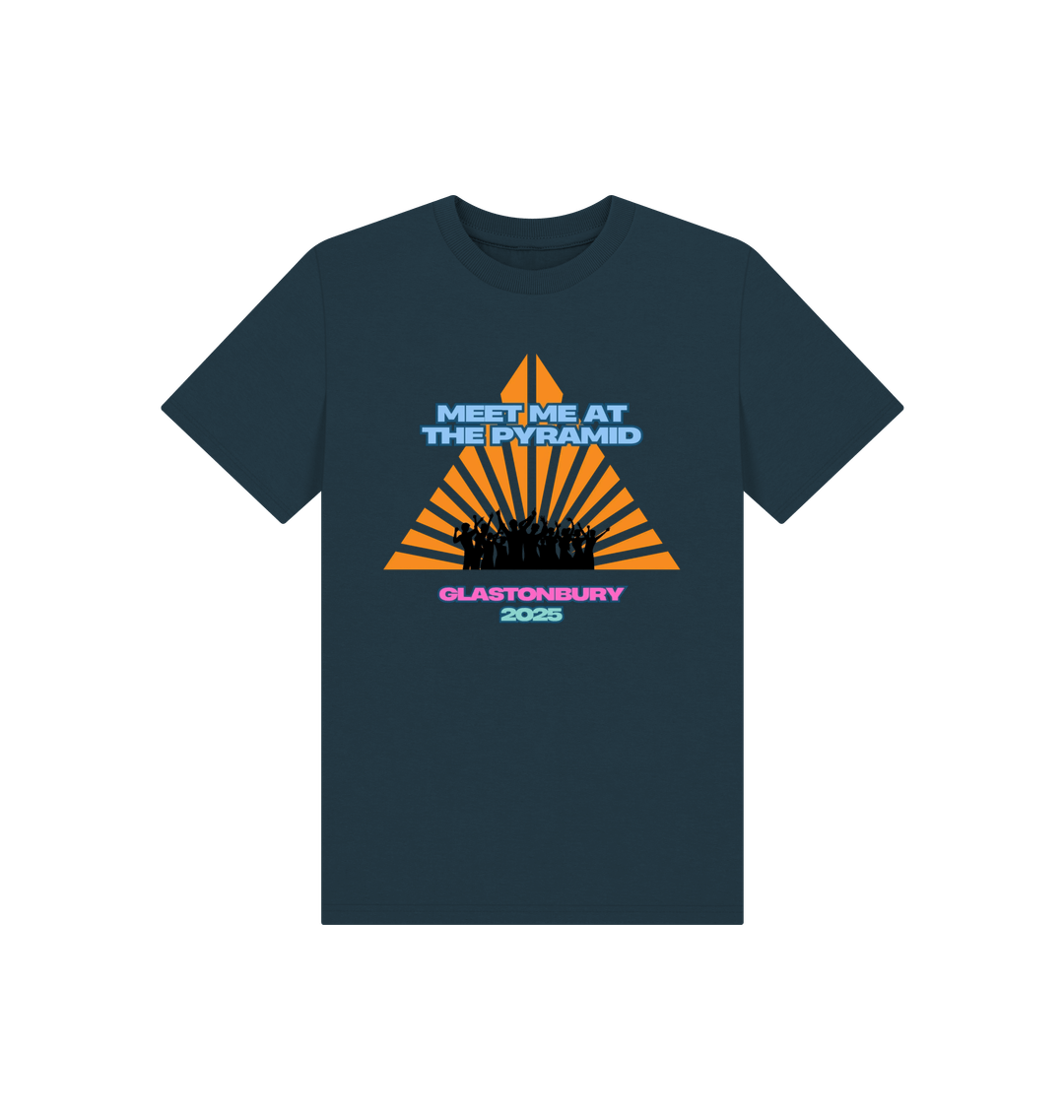 Denim Blue Printed Kids T-Shirt