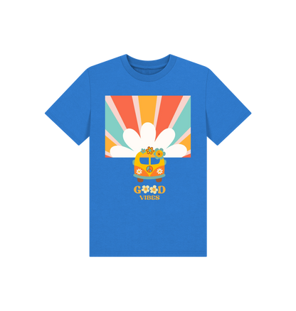 Bright Blue Printed Kids T-Shirt